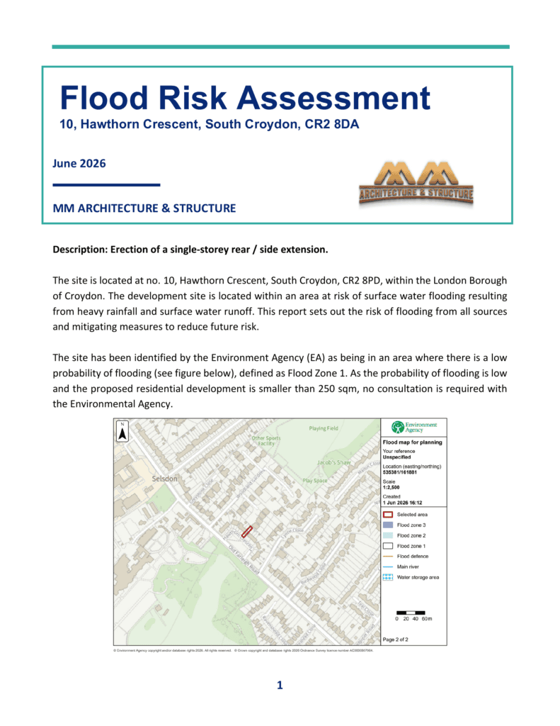 Flood Risk Assesstment 10 Hawthorn