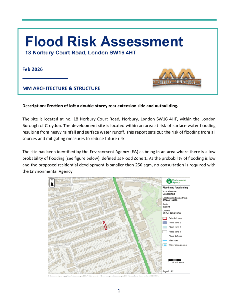 Flood Risk Assesstment 18 Norbury