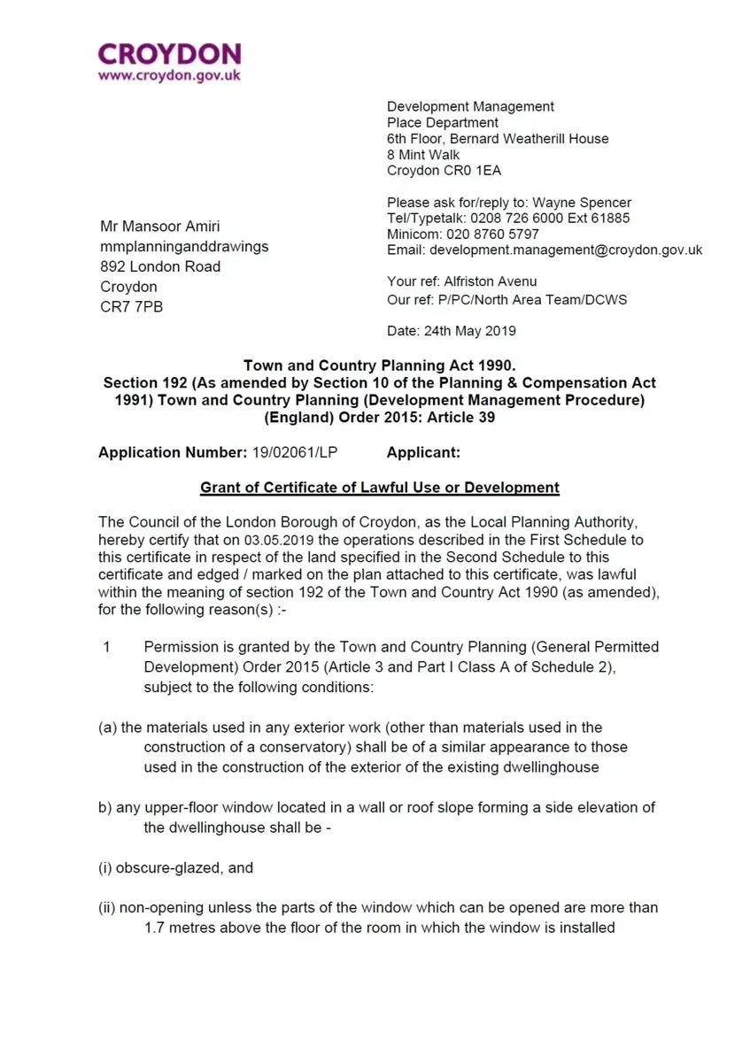 planning permission granted