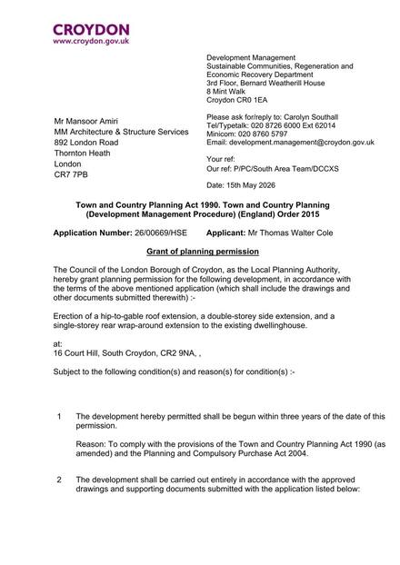 16 Court Granted Householder Ice approval