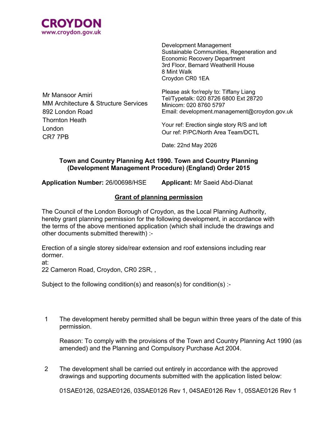 Planning Permission — Granted