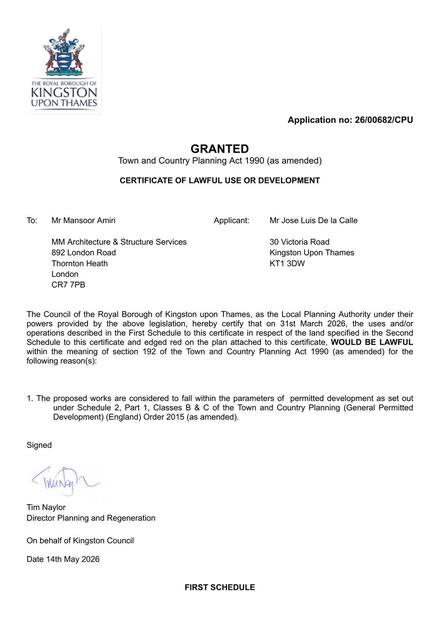 30 Victoria Decision Notice Grant approval