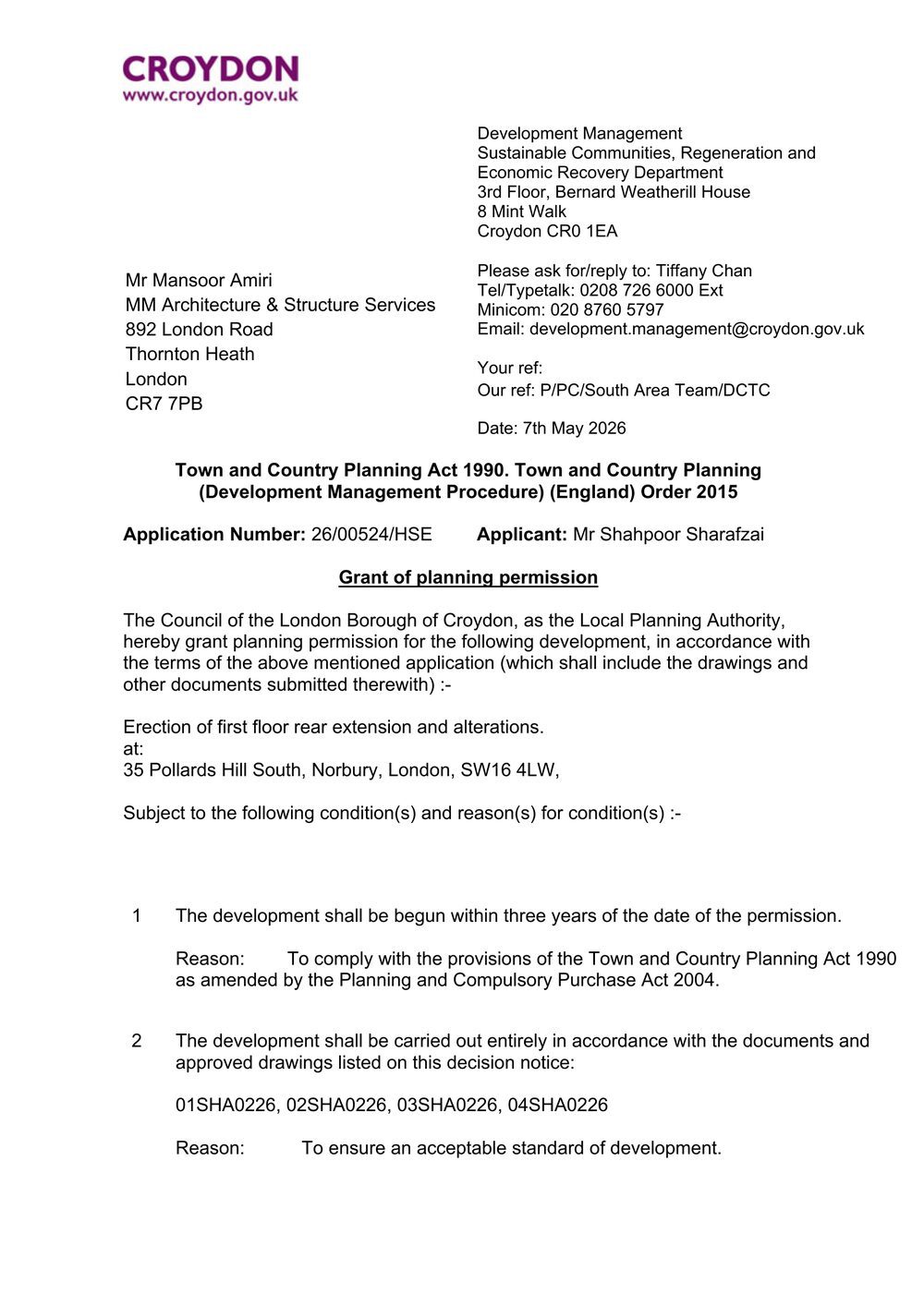 Planning Permission — Granted
