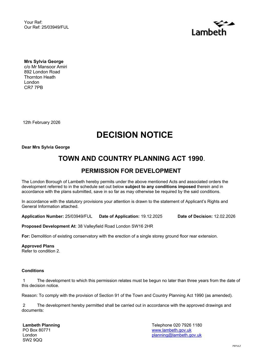Planning Permission — Granted