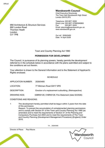 77 Mitcham Full approval