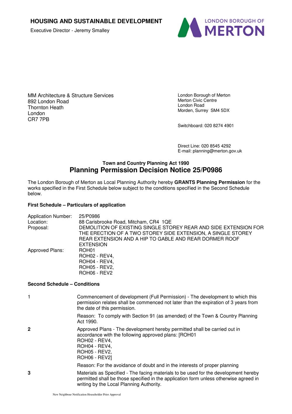 Planning Permission — Granted